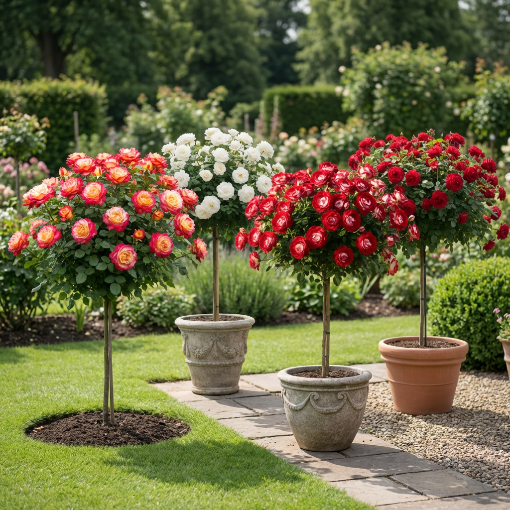 Stromková růže "Double Delight"